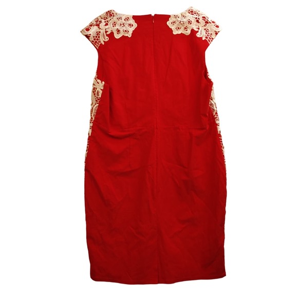 Size 22  Red Dress with Lace Embellishments London Dress Company - Picture 2 of 6